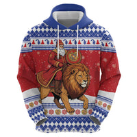 Armenia Christmas Hoodie Santa Riding Lion - Wonder Print Shop