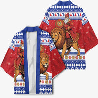 Armenia Christmas Kimono Santa Riding Lion - Wonder Print Shop
