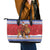 Armenia Christmas Leather Tote Bag Santa Riding Lion - Wonder Print Shop