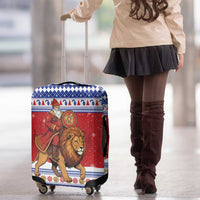 Armenia Christmas Luggage Cover Santa Riding Lion - Wonder Print Shop
