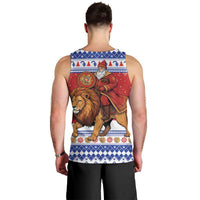Armenia Christmas Men Tank Top Santa Riding Lion - Wonder Print Shop