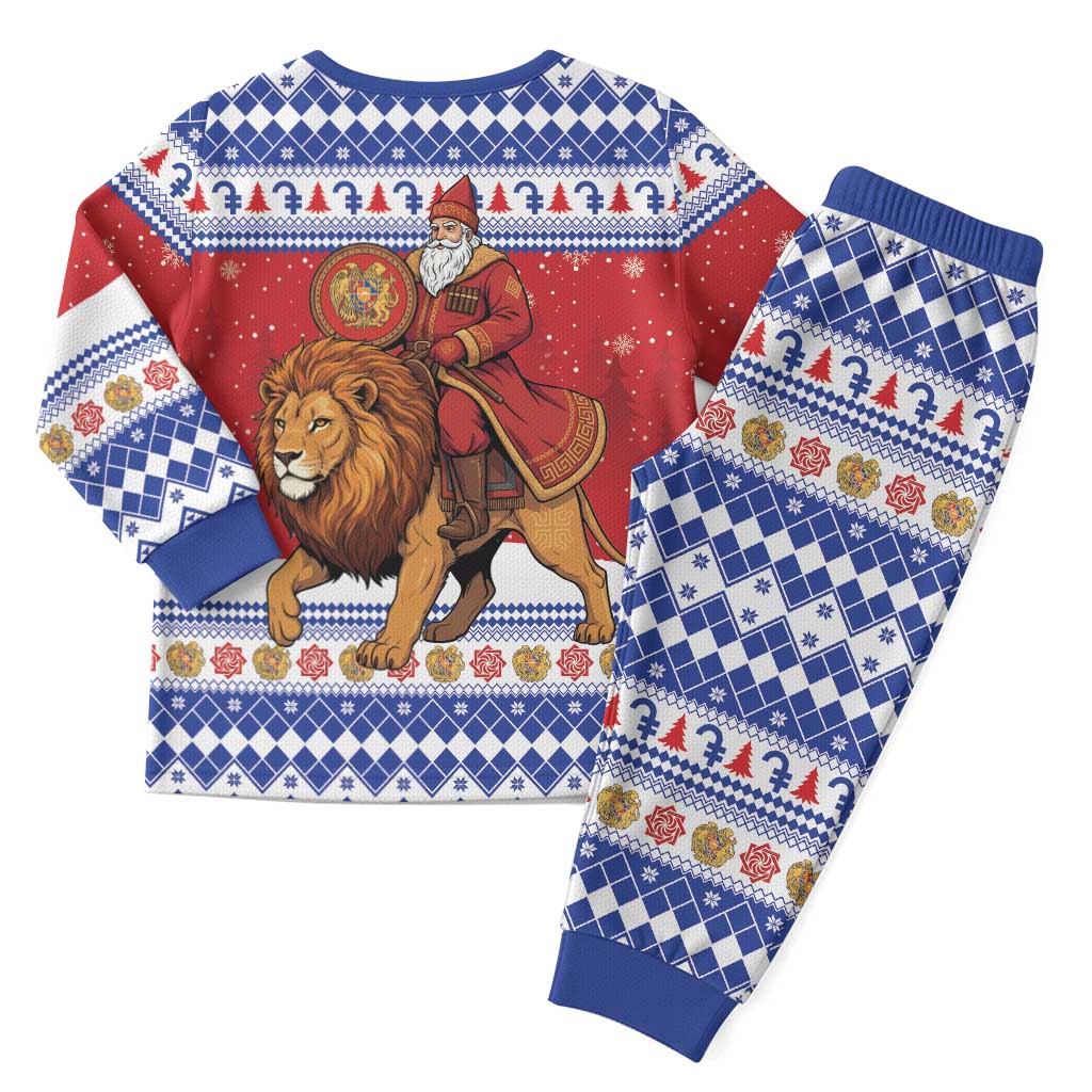 Armenia Christmas Pajama Set Santa Riding Lion - Wonder Print Shop