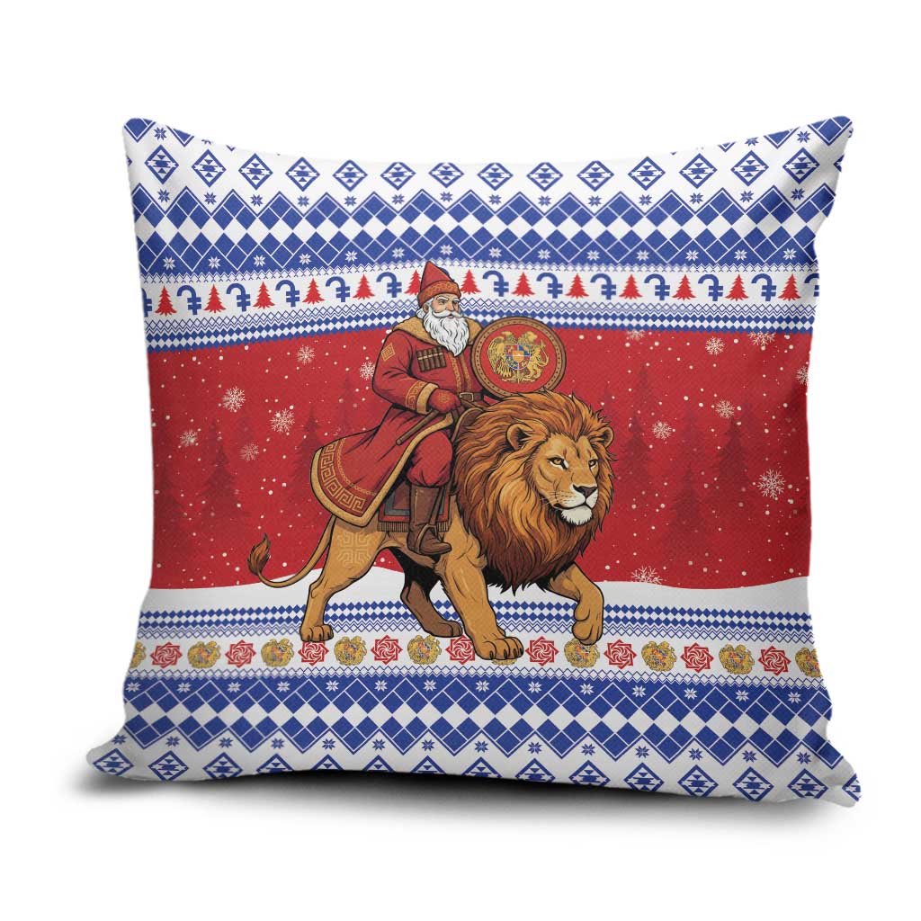 Armenia Christmas Pillow Cover Santa Riding Lion - Wonder Print Shop