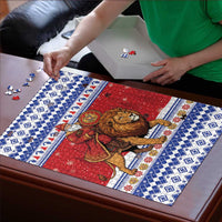 Armenia Christmas Puzzle Santa Riding Lion - Wonder Print Shop