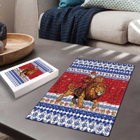 Armenia Christmas Puzzle Santa Riding Lion - Wonder Print Shop