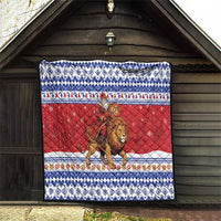 Armenia Christmas Quilt Santa Riding Lion - Wonder Print Shop