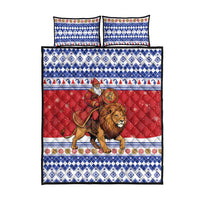 Armenia Christmas Quilt Bed Set Santa Riding Lion - Wonder Print Shop