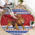 Armenia Christmas Round Carpet Santa Riding Lion - Wonder Print Shop