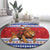 Armenia Christmas Round Carpet Santa Riding Lion - Wonder Print Shop