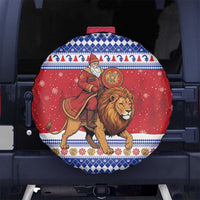 Armenia Christmas Spare Tire Cover Santa Riding Lion - Wonder Print Shop