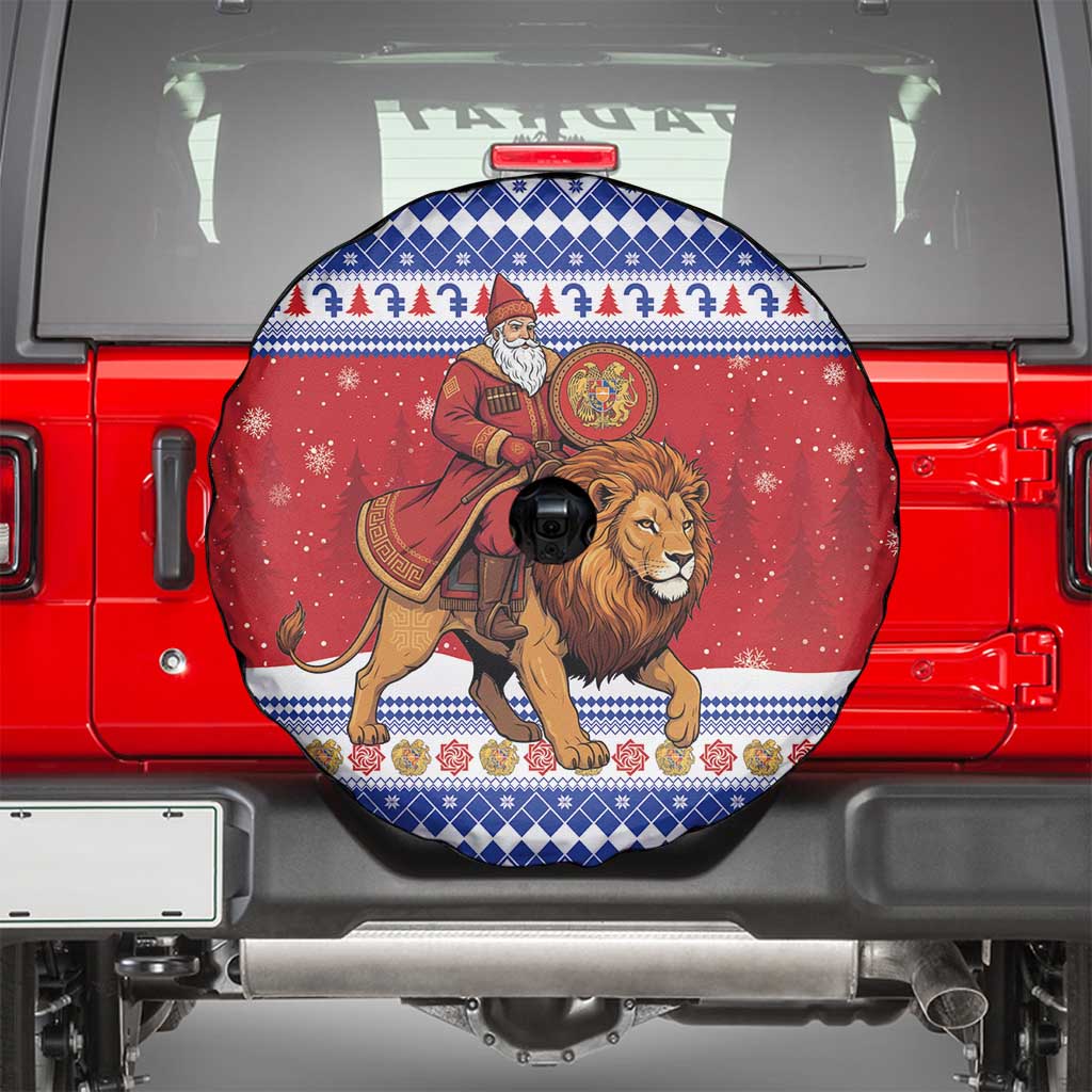 Armenia Christmas Spare Tire Cover Santa Riding Lion - Wonder Print Shop