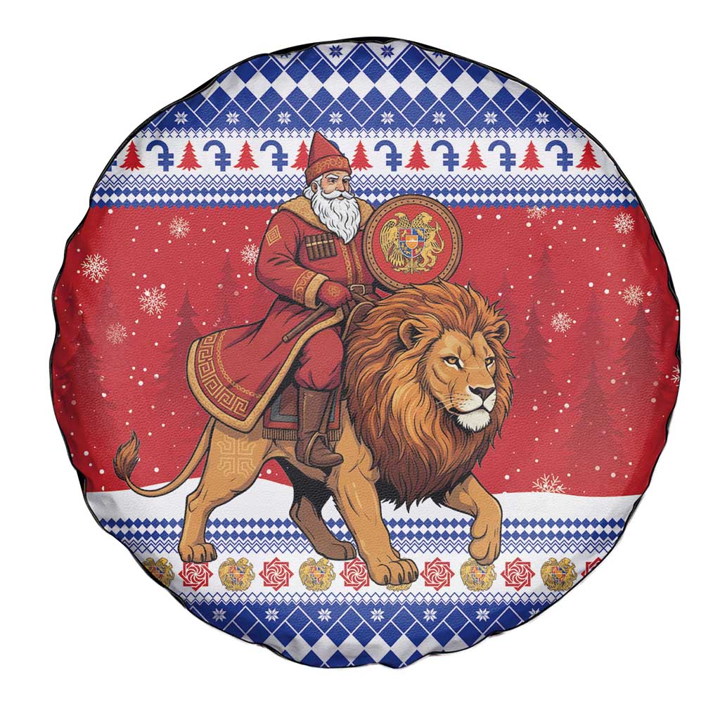 Armenia Christmas Spare Tire Cover Santa Riding Lion - Wonder Print Shop