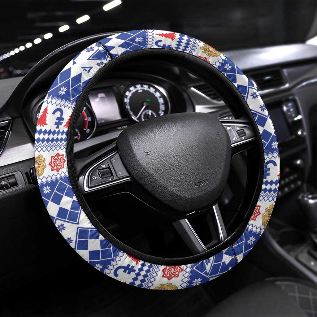 Armenia Christmas Steering Wheel Cover Santa Riding Lion - Wonder Print Shop
