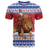 Armenia Christmas T Shirt Santa Riding Lion - Wonder Print Shop