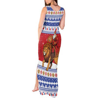 Armenia Christmas Tank Maxi Dress Santa Riding Lion - Wonder Print Shop