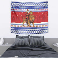 Armenia Christmas Tapestry Santa Riding Lion - Wonder Print Shop