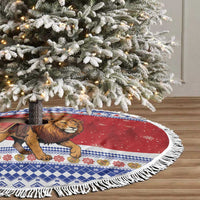 Armenia Christmas Tree Skirt Santa Riding Lion - Wonder Print Shop