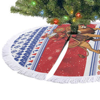 Armenia Christmas Tree Skirt Santa Riding Lion - Wonder Print Shop