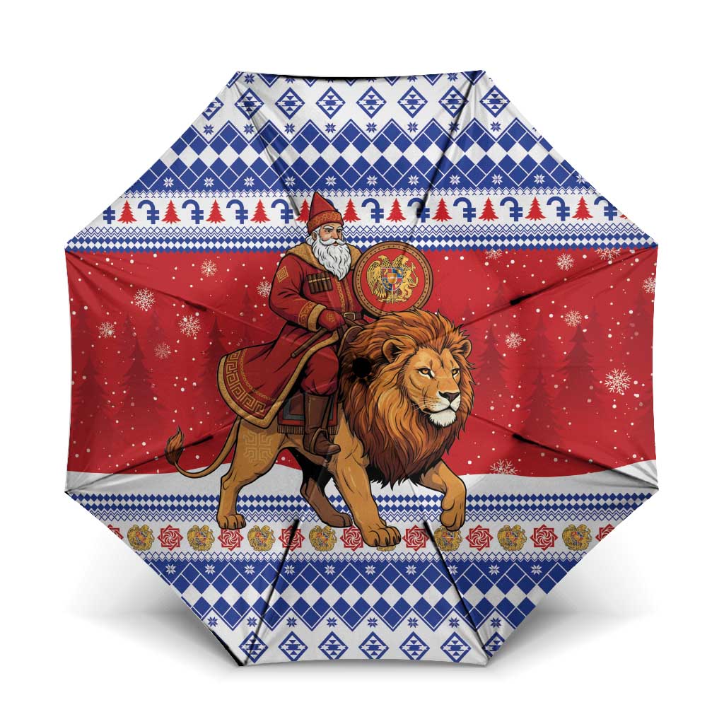 Armenia Christmas Umbrella Santa Riding Lion - Wonder Print Shop