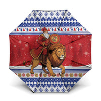 Armenia Christmas Umbrella Santa Riding Lion - Wonder Print Shop