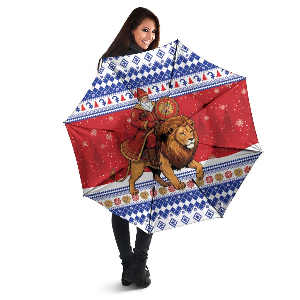 Armenia Christmas Umbrella Santa Riding Lion - Wonder Print Shop