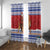 Armenia Christmas Window Curtain Santa Riding Lion - Wonder Print Shop