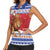 Armenia Christmas Women Sleeveless Polo Shirt Santa Riding Lion - Wonder Print Shop