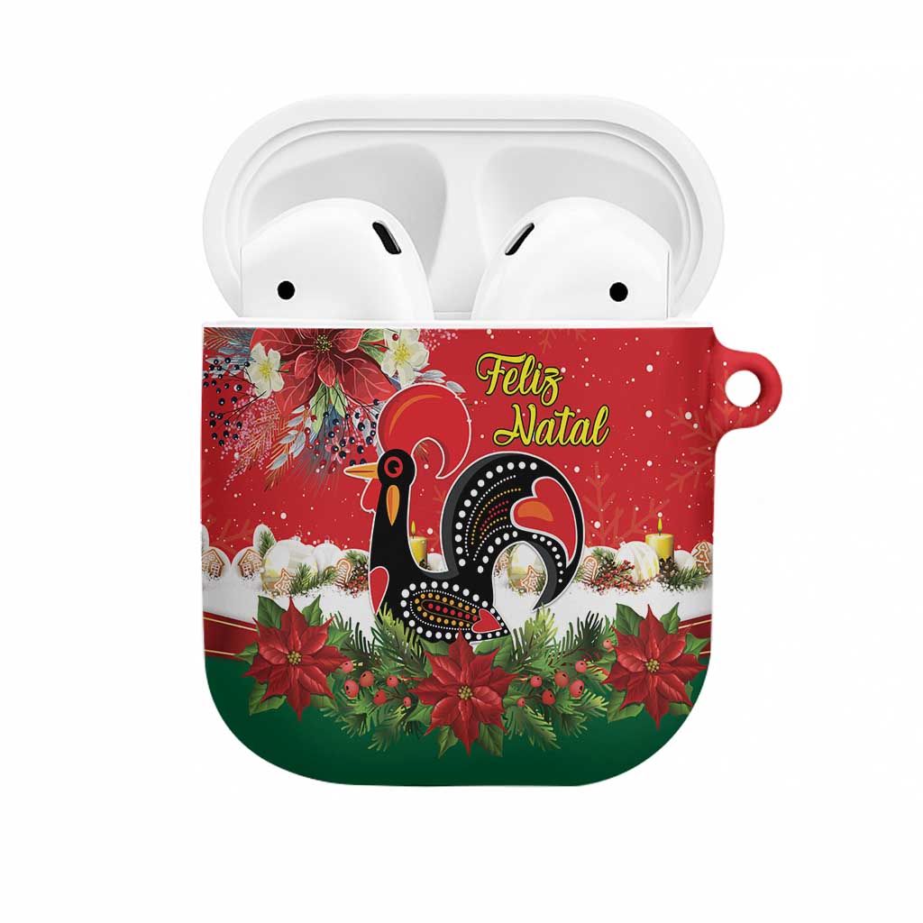 Portugal Christmas AirPods Case Rooster of Barcelos Christmas Lightning Art - Wonder Print Shop