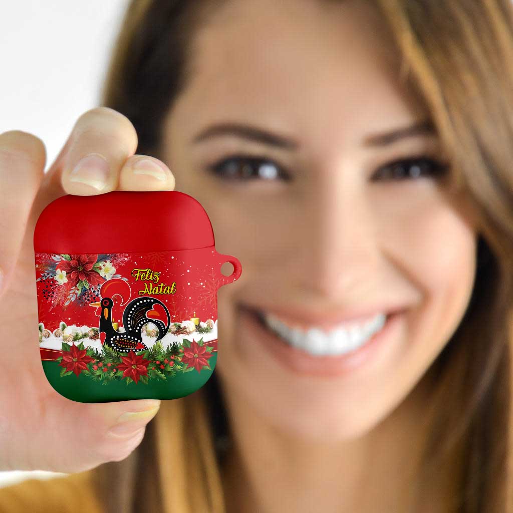 Portugal Christmas AirPods Case Rooster of Barcelos Christmas Lightning Art - Wonder Print Shop