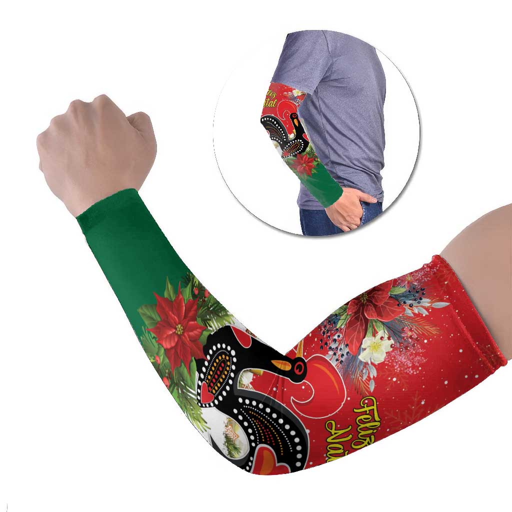 Portugal Christmas Arm Sleeves Rooster of Barcelos Christmas Lightning Art - Wonder Print Shop
