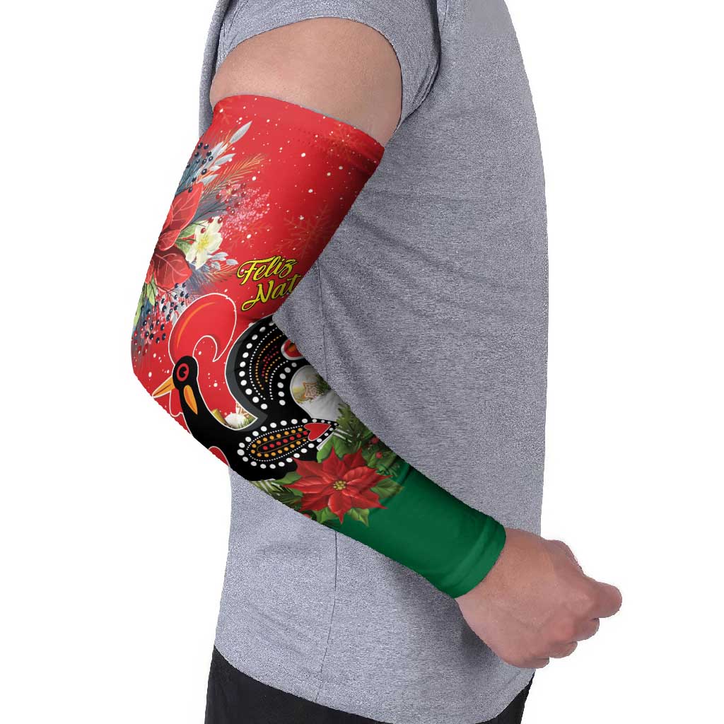 Portugal Christmas Arm Sleeves Rooster of Barcelos Christmas Lightning Art - Wonder Print Shop
