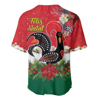 Portugal Christmas Baseball Jersey Rooster of Barcelos Christmas Lightning Art - Wonder Print Shop