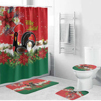 Portugal Christmas Bathroom Set Rooster of Barcelos Christmas Lightning Art - Wonder Print Shop