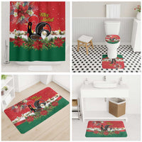 Portugal Christmas Bathroom Set Rooster of Barcelos Christmas Lightning Art - Wonder Print Shop