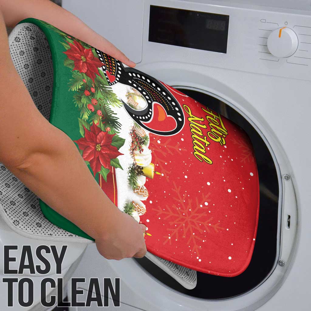 Portugal Christmas Bathroom Set Rooster of Barcelos Christmas Lightning Art - Wonder Print Shop