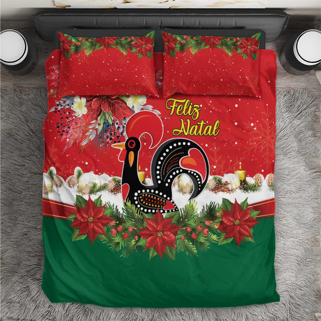 Portugal Christmas Bedding Set Rooster of Barcelos Christmas Lightning Art - Wonder Print Shop