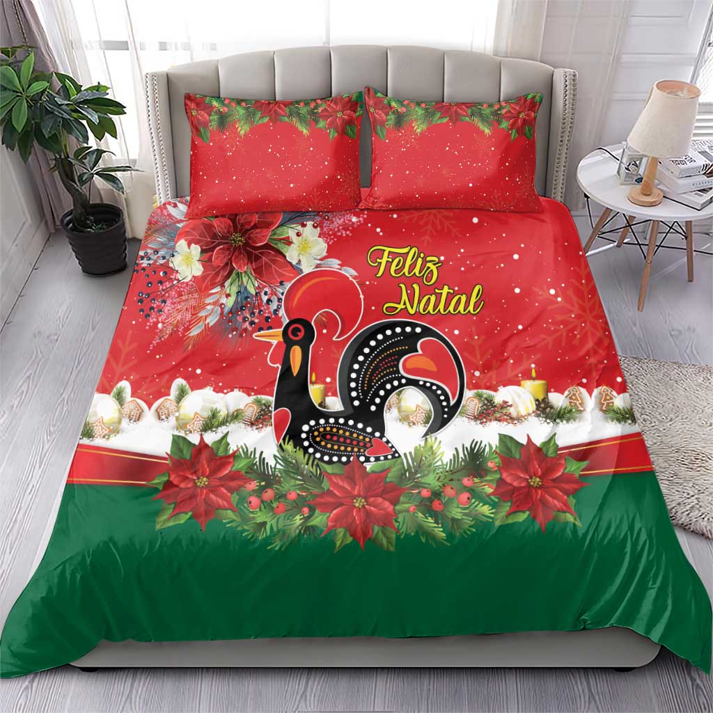 Portugal Christmas Bedding Set Rooster of Barcelos Christmas Lightning Art - Wonder Print Shop