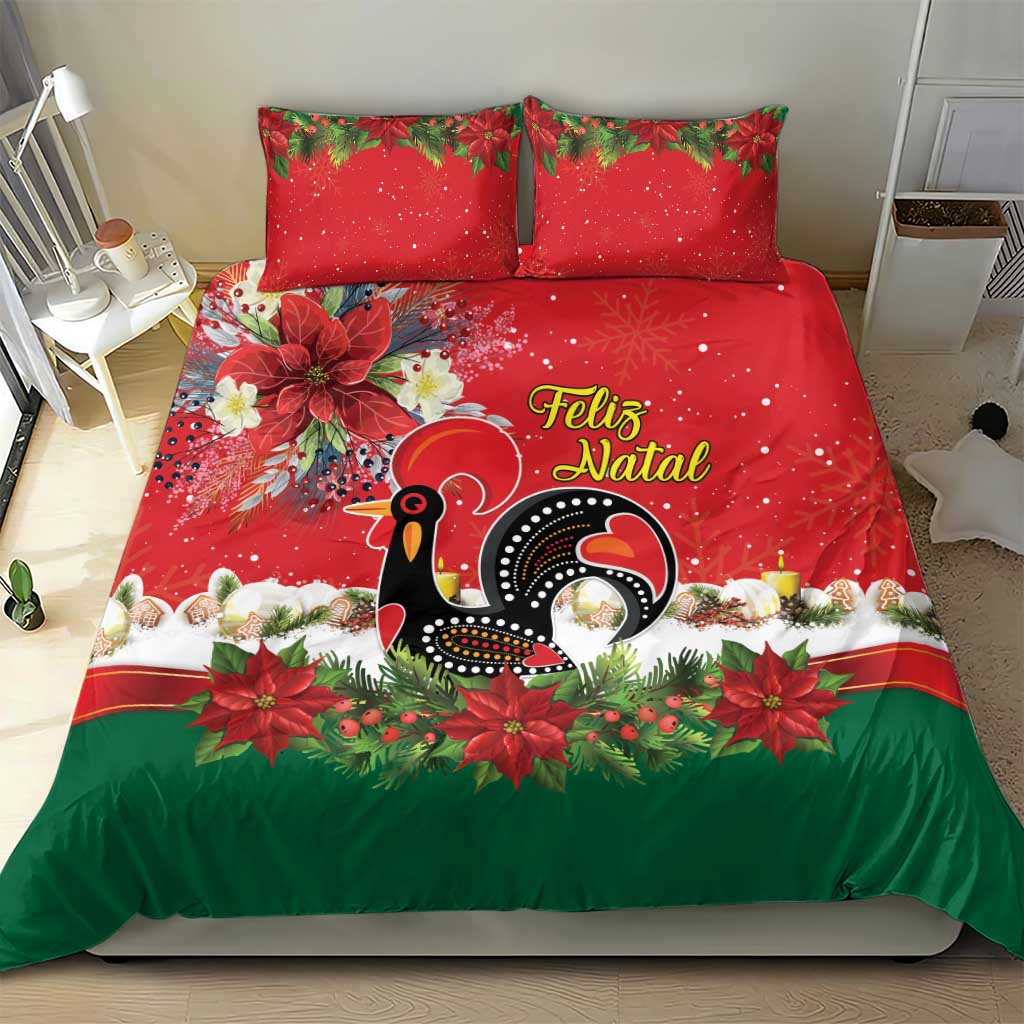 Portugal Christmas Bedding Set Rooster of Barcelos Christmas Lightning Art - Wonder Print Shop