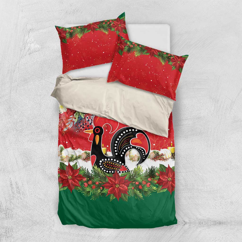 Portugal Christmas Bedding Set Rooster of Barcelos Christmas Lightning Art - Wonder Print Shop