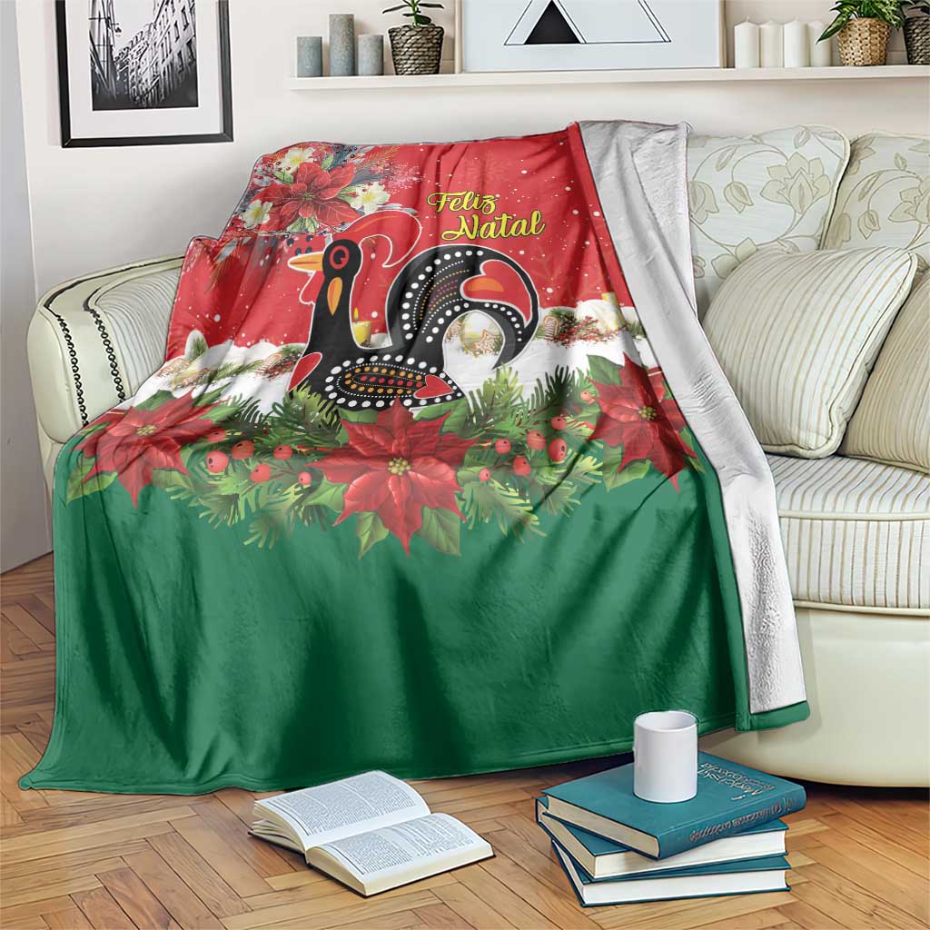 Portugal Christmas Blanket Rooster of Barcelos Christmas Lightning Art - Wonder Print Shop