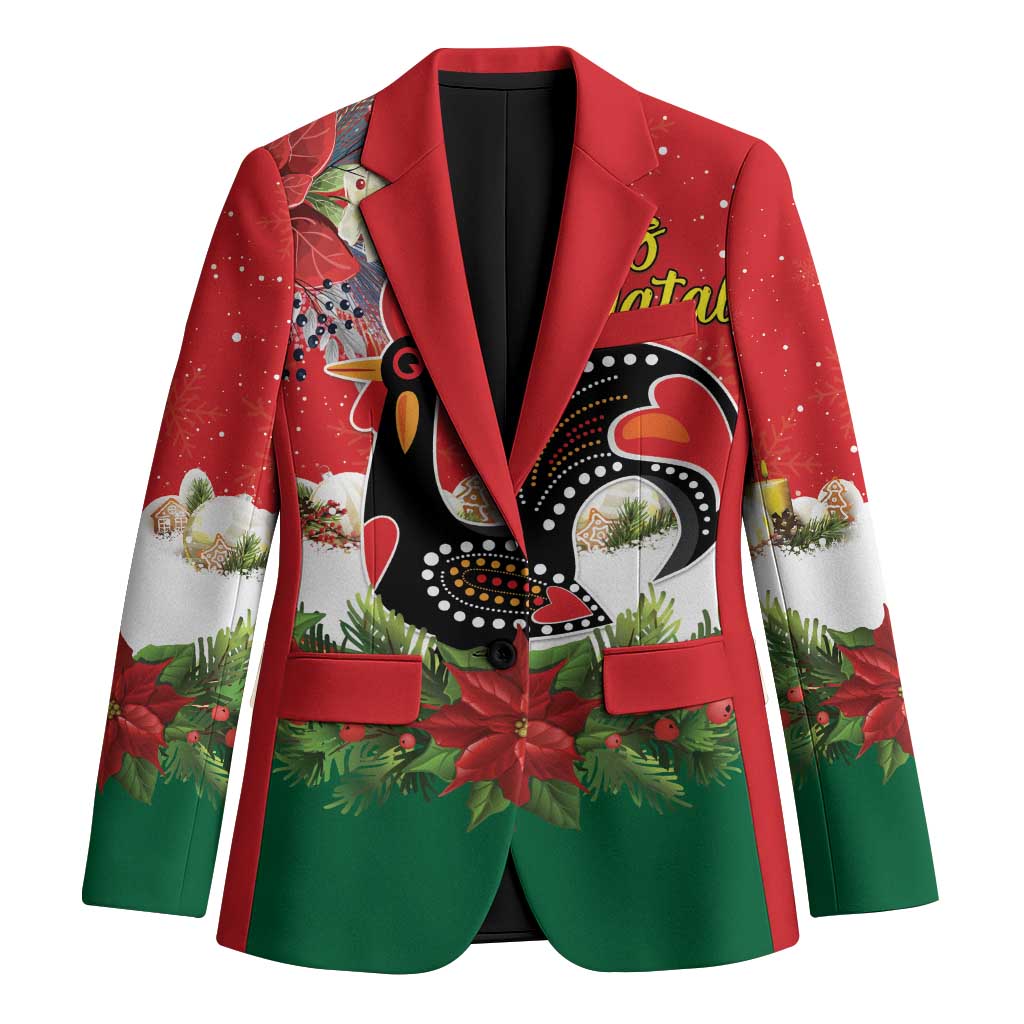 Portugal Christmas Blazer Rooster of Barcelos Christmas Lightning Art - Wonder Print Shop