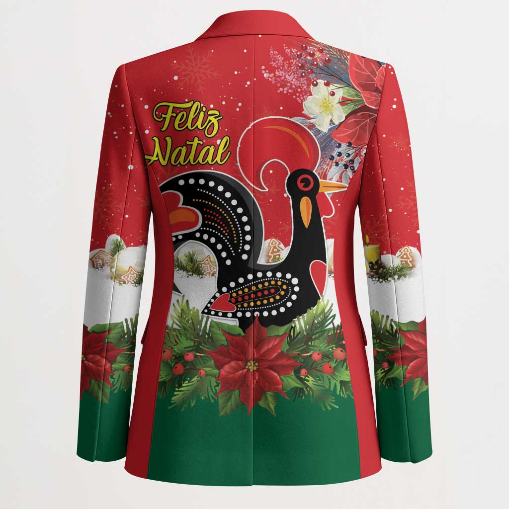 Portugal Christmas Blazer Rooster of Barcelos Christmas Lightning Art - Wonder Print Shop