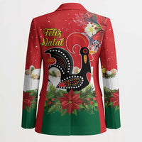 Portugal Christmas Blazer Rooster of Barcelos Christmas Lightning Art - Wonder Print Shop