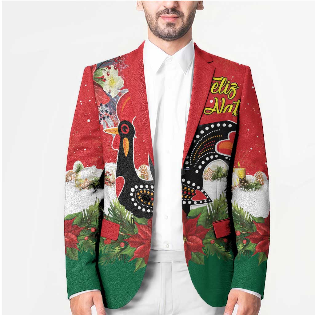 Portugal Christmas Blazer Rooster of Barcelos Christmas Lightning Art - Wonder Print Shop