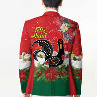 Portugal Christmas Blazer Rooster of Barcelos Christmas Lightning Art - Wonder Print Shop