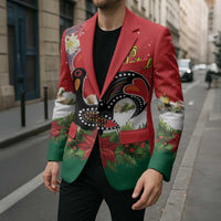 Portugal Christmas Blazer Rooster of Barcelos Christmas Lightning Art - Wonder Print Shop