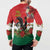Portugal Christmas Button Sweatshirt Rooster of Barcelos Christmas Lightning Art - Wonder Print Shop