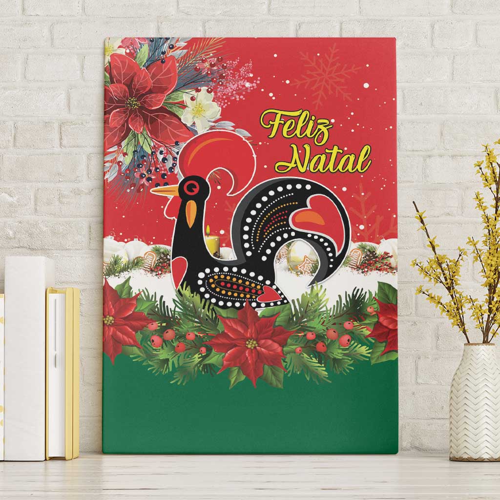 Portugal Christmas Canvas Wall Art Rooster of Barcelos Christmas Lightning Art - Wonder Print Shop
