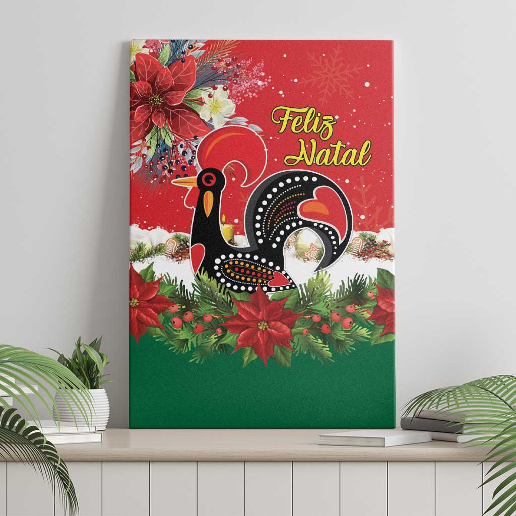 Portugal Christmas Canvas Wall Art Rooster of Barcelos Christmas Lightning Art - Wonder Print Shop