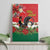 Portugal Christmas Canvas Wall Art Rooster of Barcelos Christmas Lightning Art - Wonder Print Shop